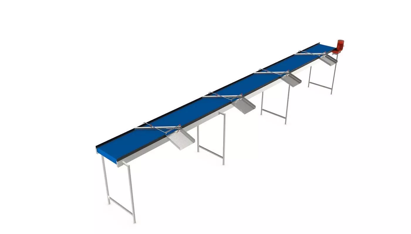 Volume Sorting Conveyor Low-poly 3D model_0