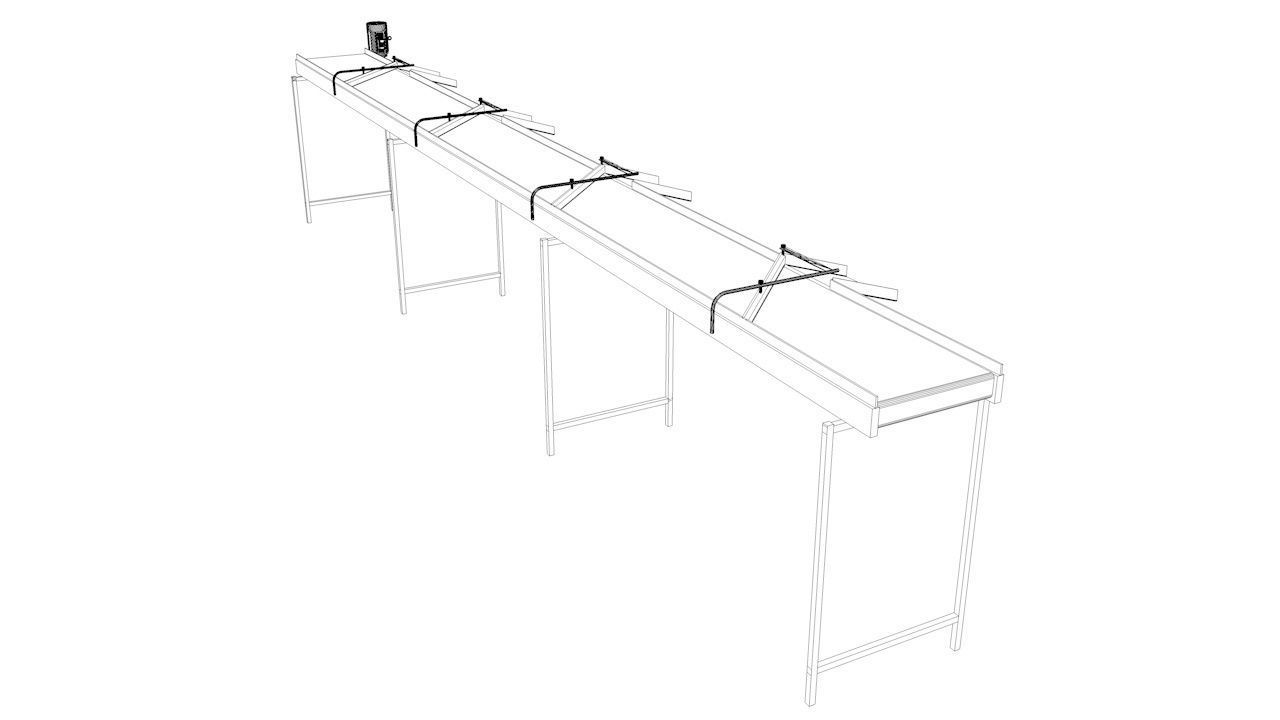 Volume Sorting Conveyor Low-poly 3D model_2