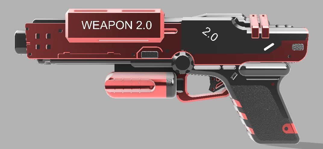 HANDGUN gun 3D model_1