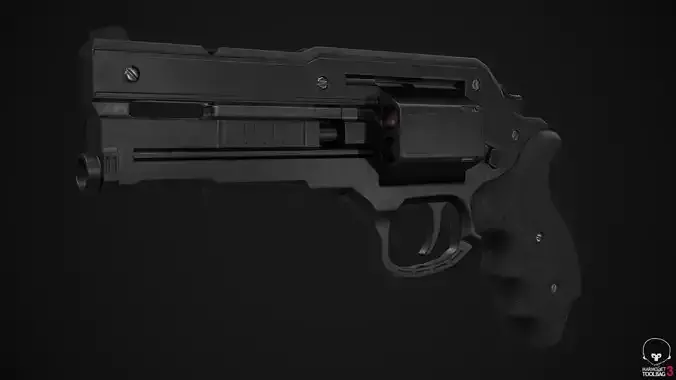 Revolver Game Ready Low-poly 3D model
