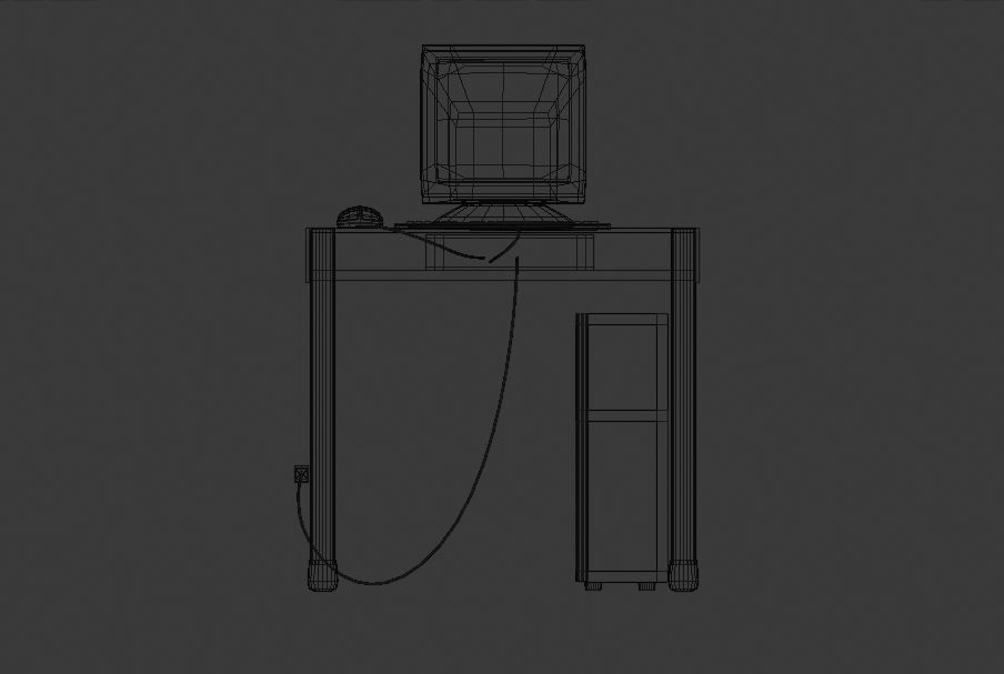 CARTOON  COMPUTER DESKTOP Low-poly 3D model_11