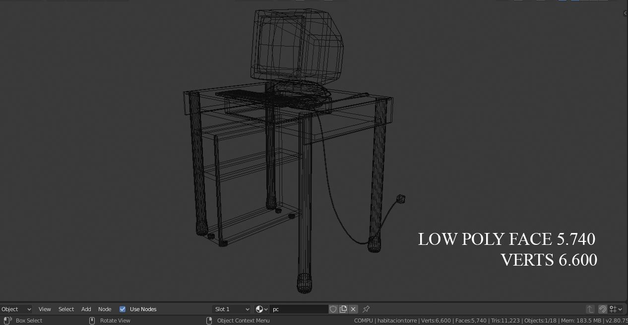CARTOON  COMPUTER DESKTOP Low-poly 3D model_7