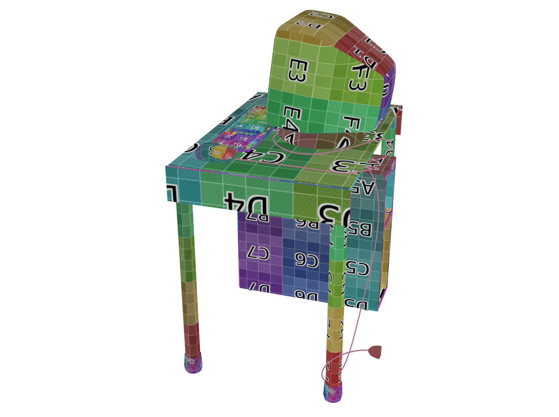 CARTOON  COMPUTER DESKTOP Low-poly 3D model_13