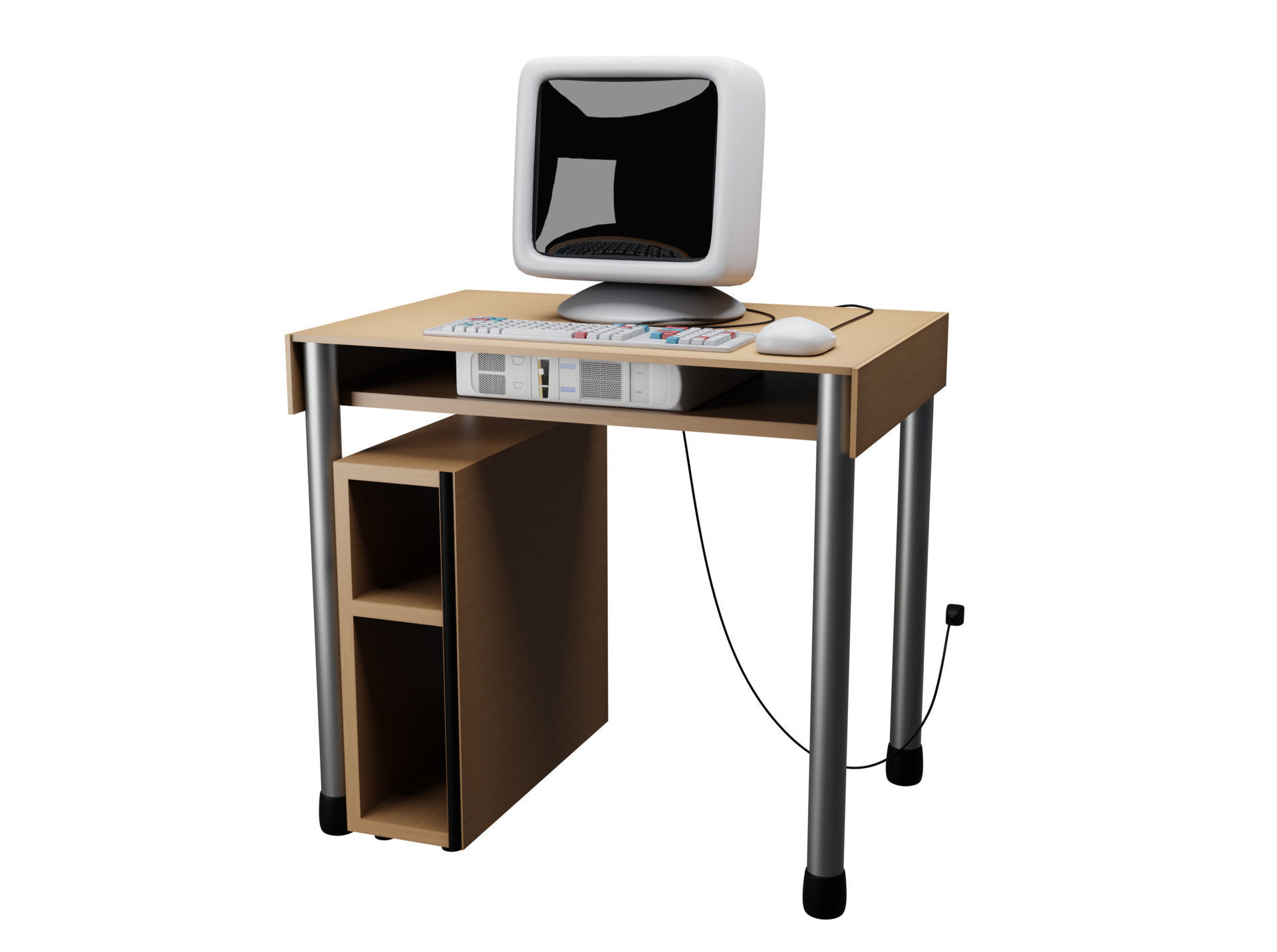 CARTOON  COMPUTER DESKTOP Low-poly 3D model_6