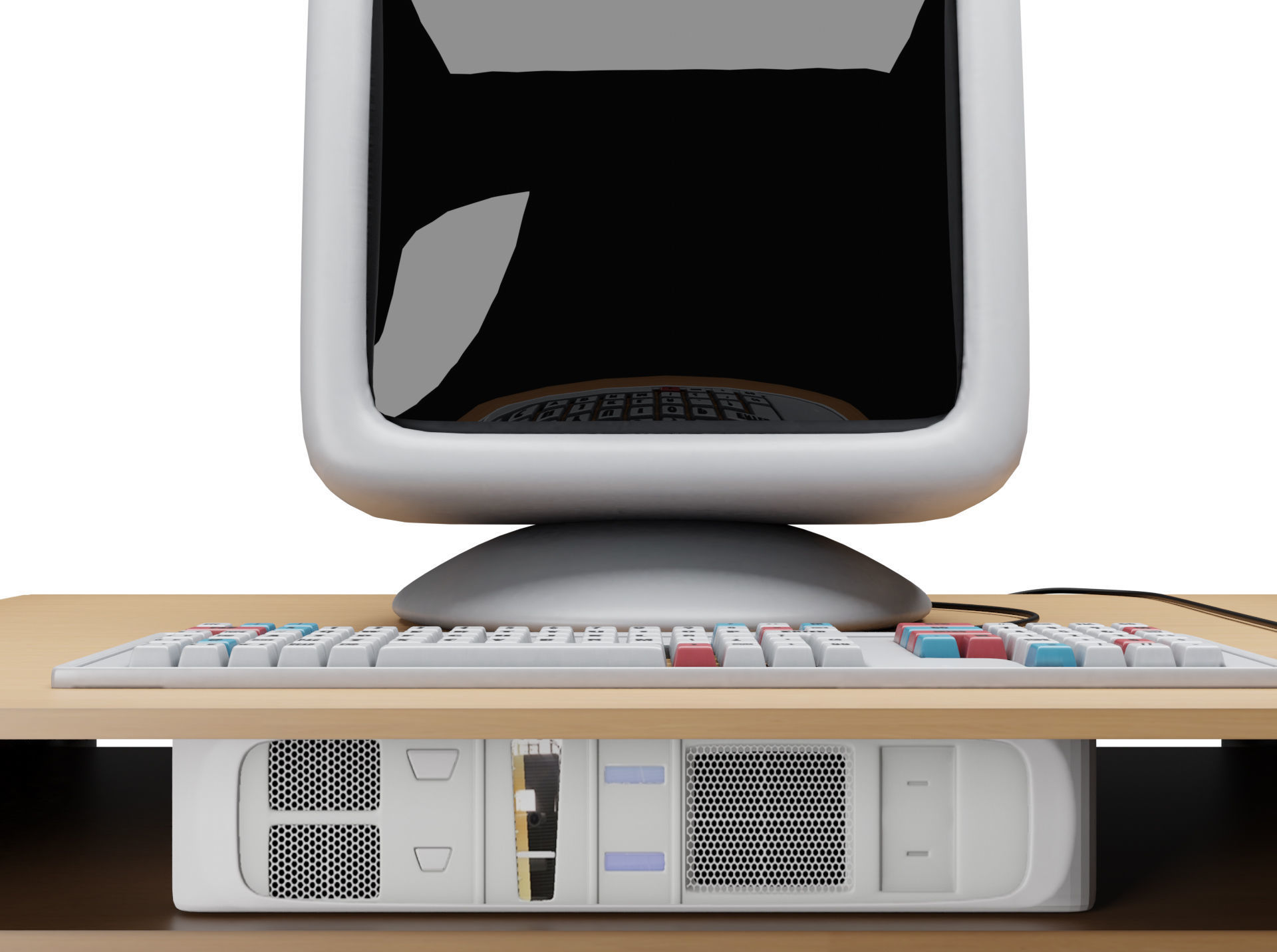 CARTOON  COMPUTER DESKTOP Low-poly 3D model_1