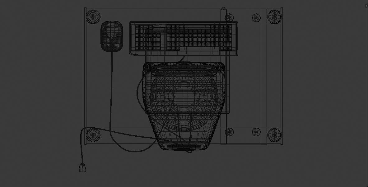 CARTOON  COMPUTER DESKTOP Low-poly 3D model_9