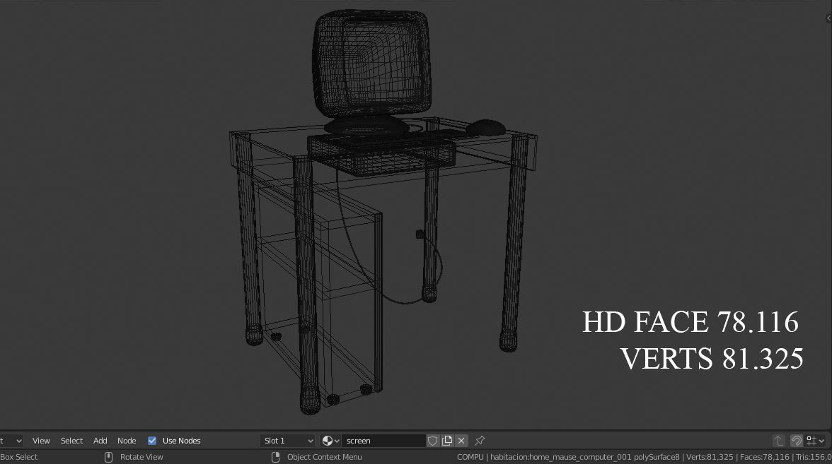 CARTOON  COMPUTER DESKTOP Low-poly 3D model_4