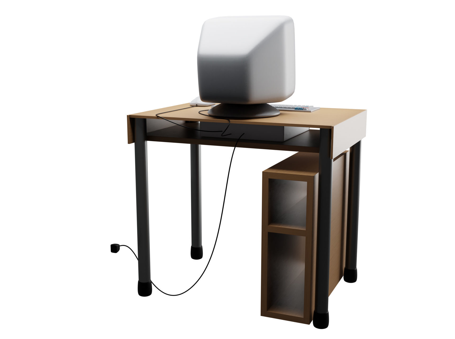 CARTOON  COMPUTER DESKTOP Low-poly 3D model_10