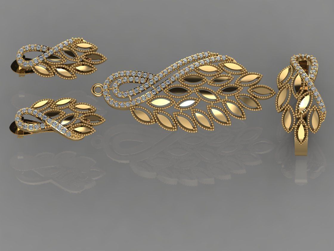 GC GOLD M0063- Diamond set  3D print model_4