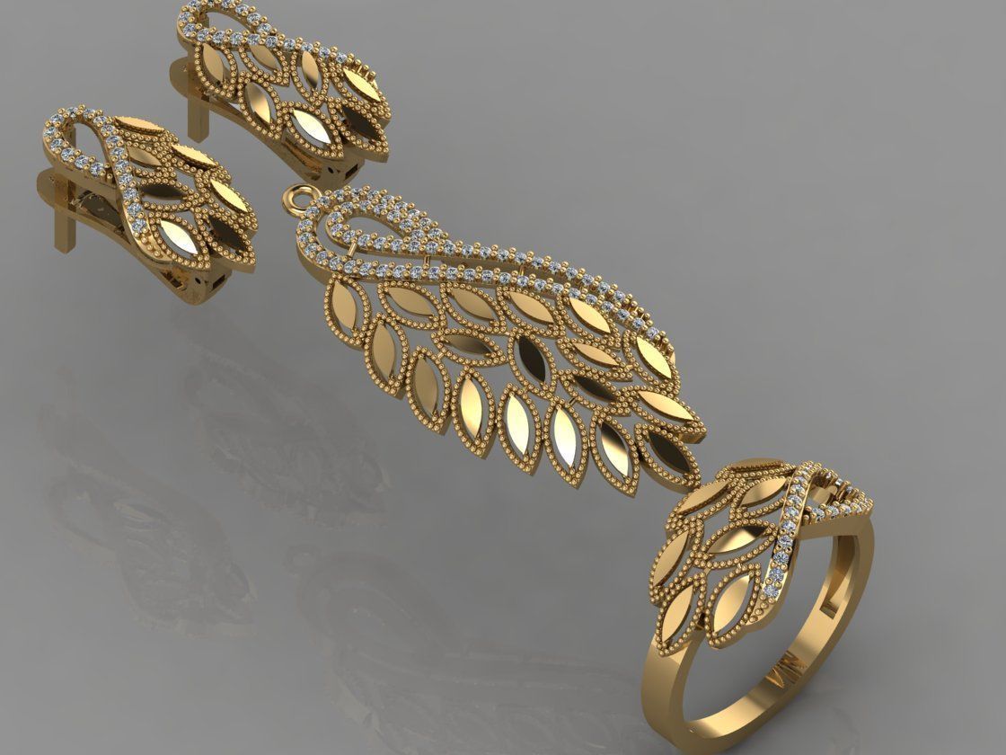 GC GOLD M0063- Diamond set  3D print model_2