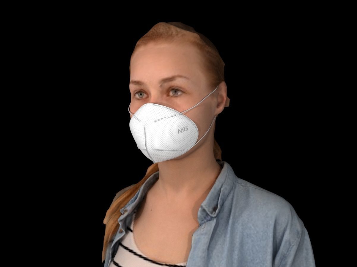 N95 mask 3D model_3