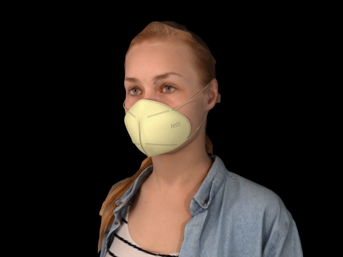 N95 mask 3D model_1