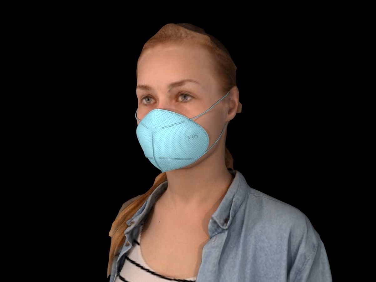 N95 mask 3D model_2