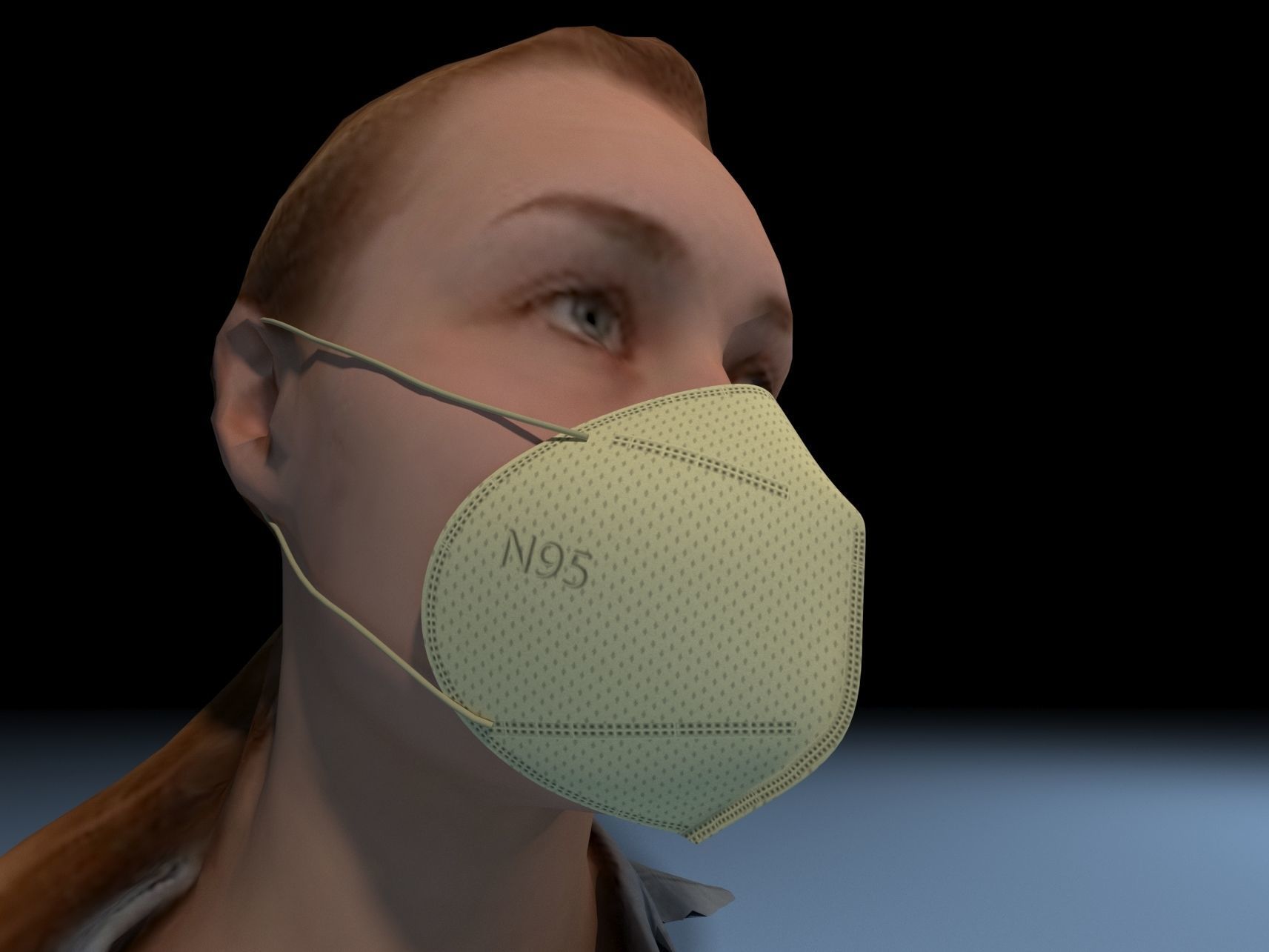 N95 mask 3D model_4