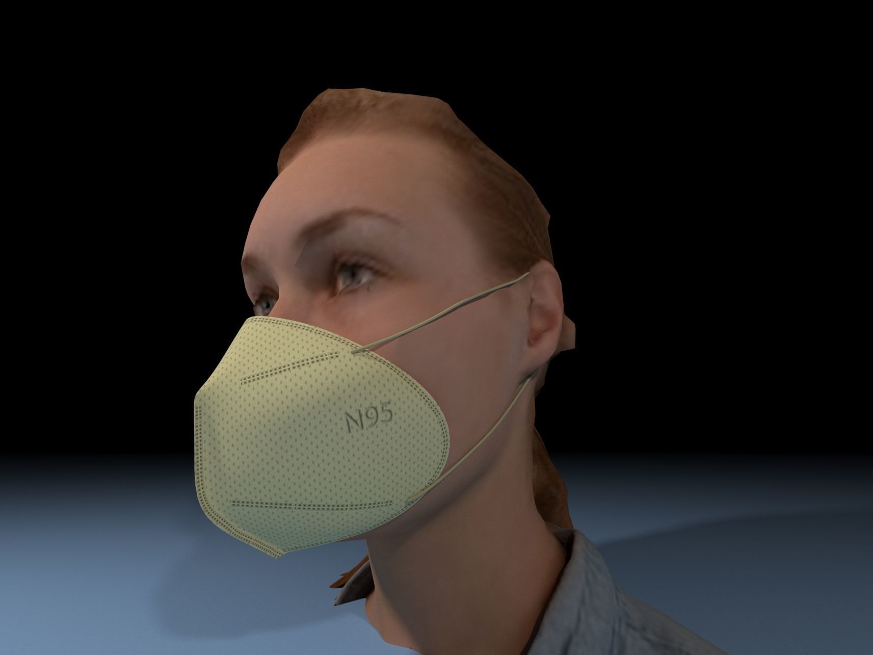 N95 mask 3D model_5