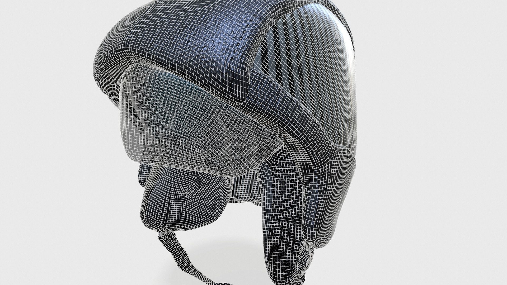 basic biker helmet Low-poly 3D model_12