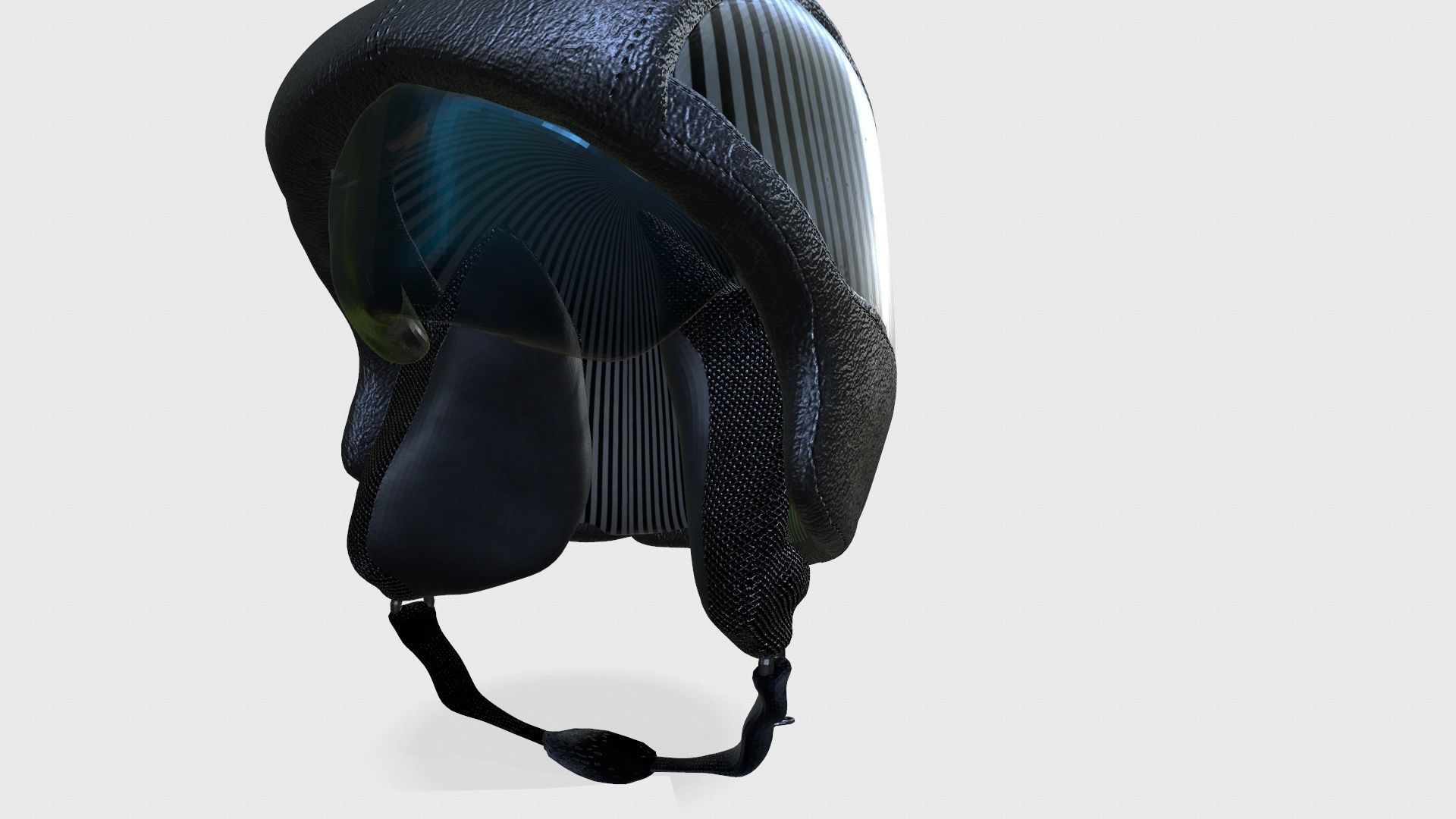 basic biker helmet Low-poly 3D model_7