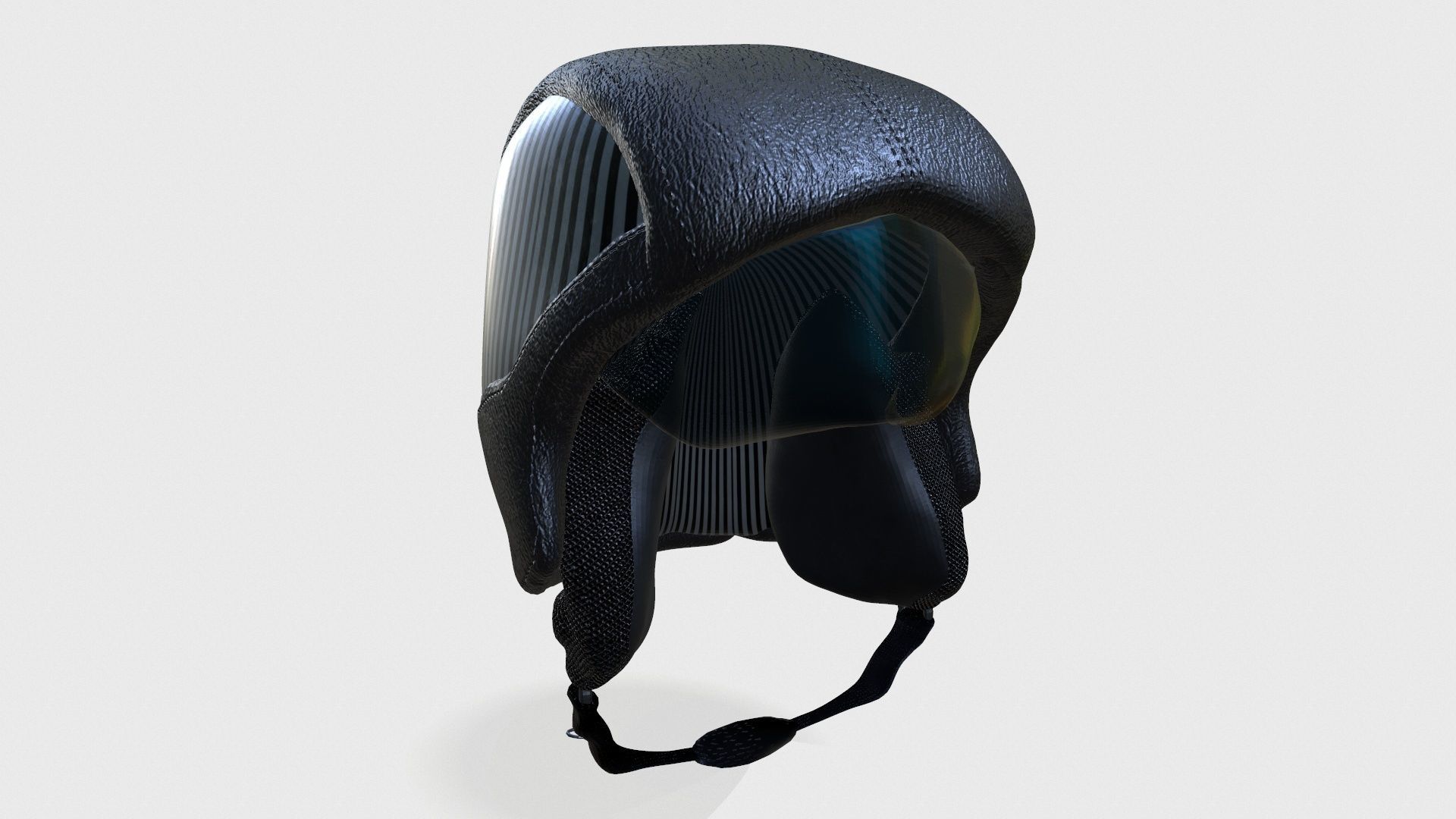 basic biker helmet Low-poly 3D model_2