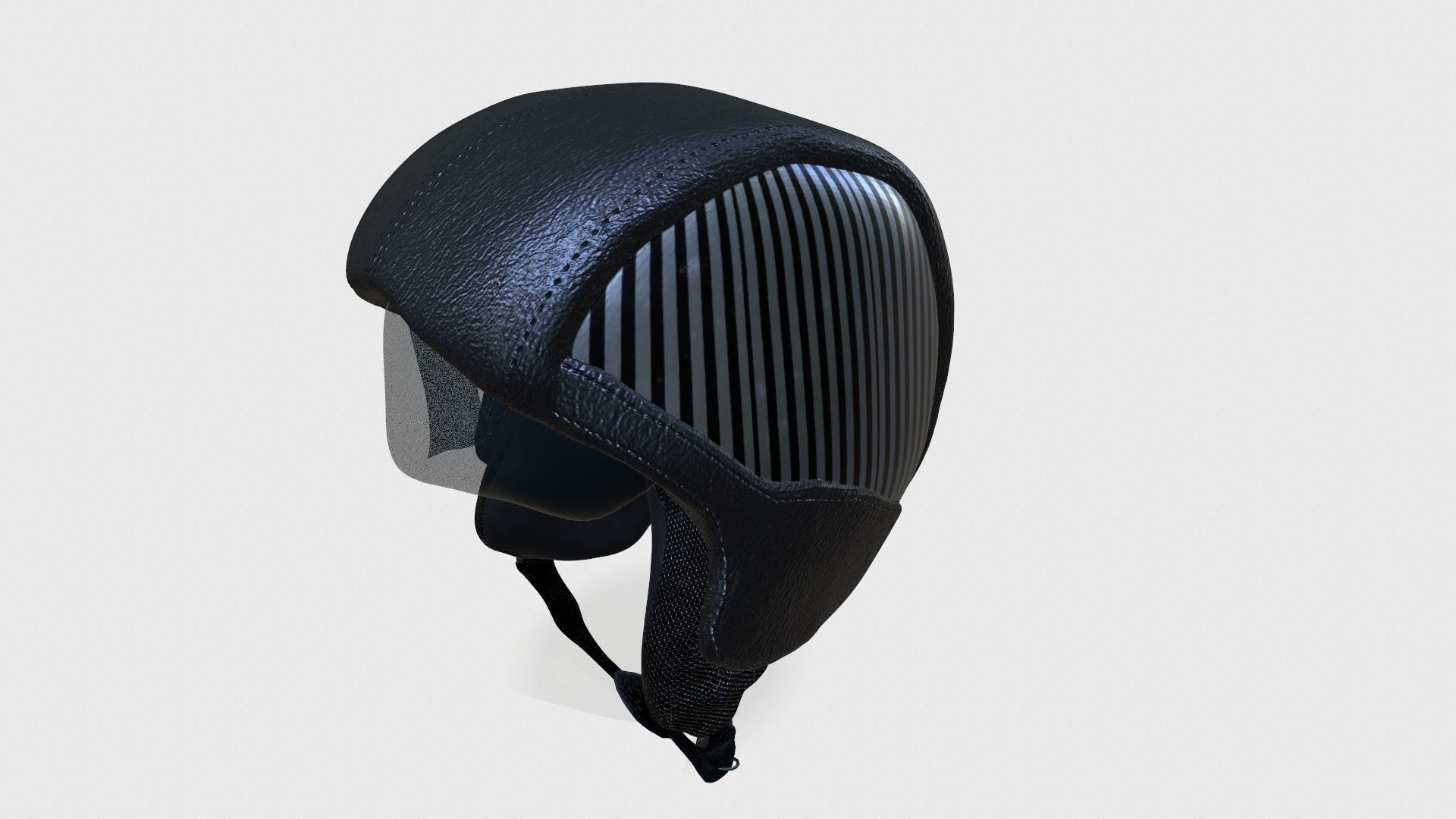basic biker helmet Low-poly 3D model_21