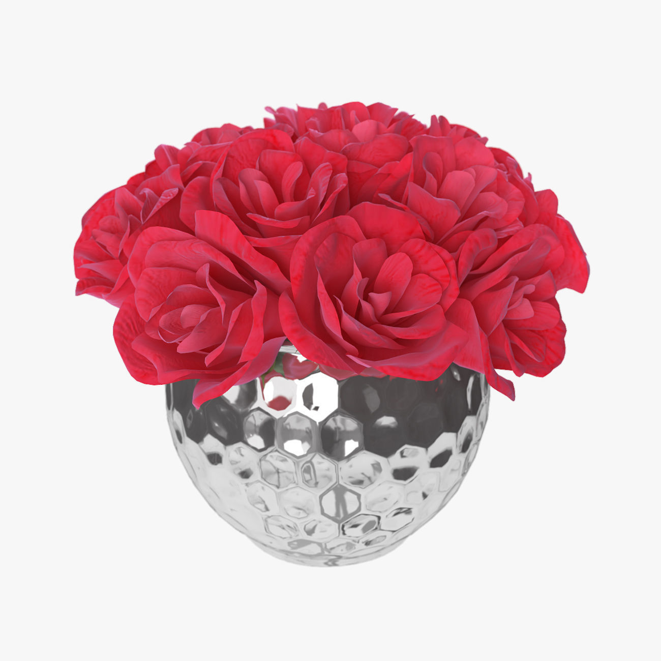 Roses in vase 2 3D model_2