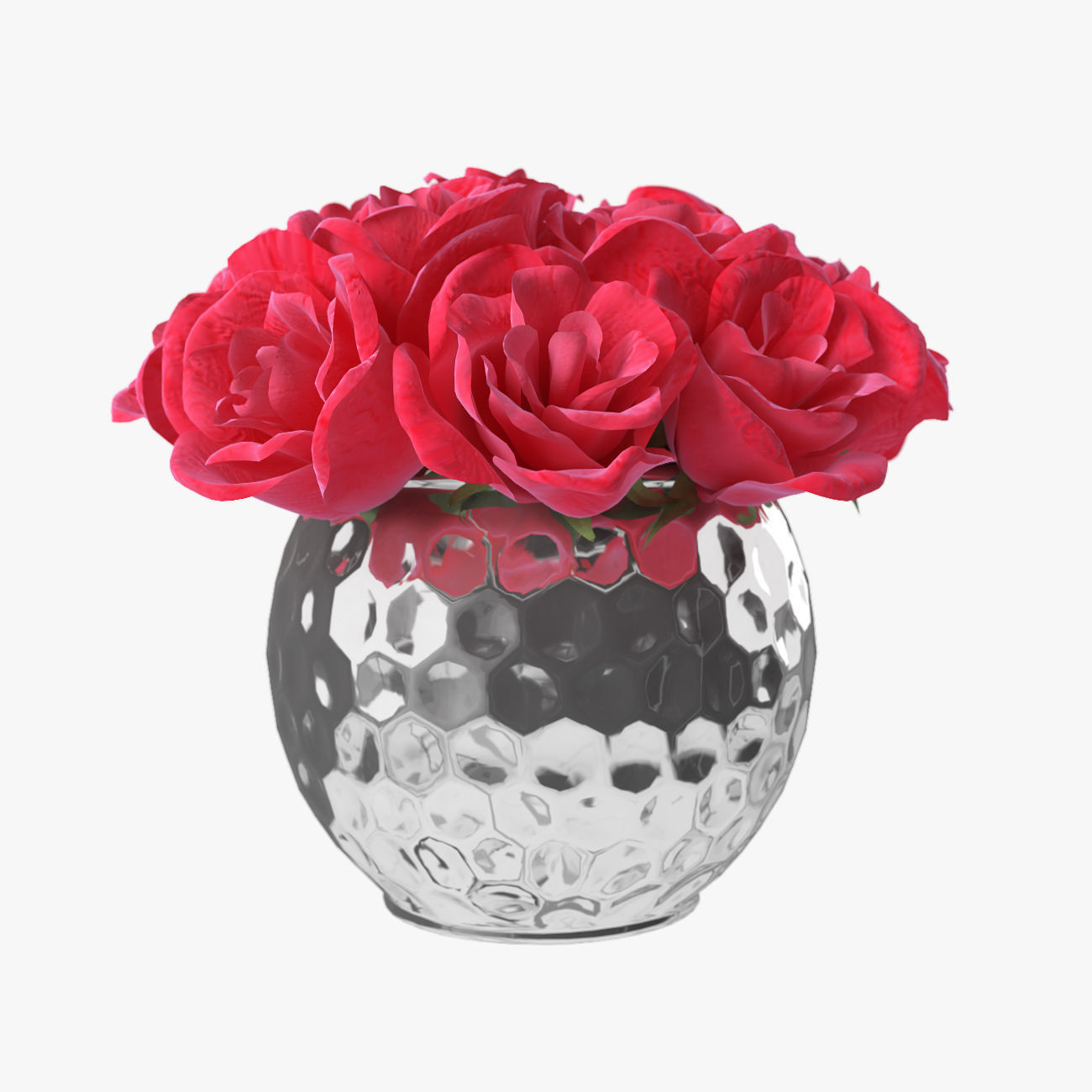 Roses in vase 2 3D model_5
