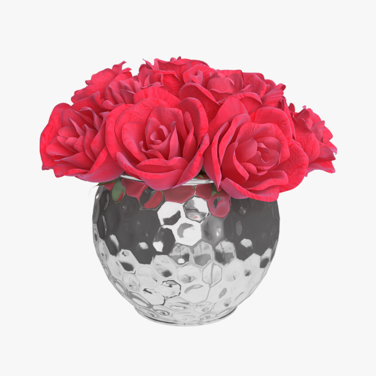 Roses in vase 2 3D model_4