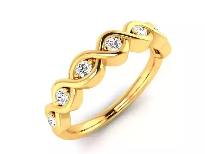 Women Band Ring 3dm render detail