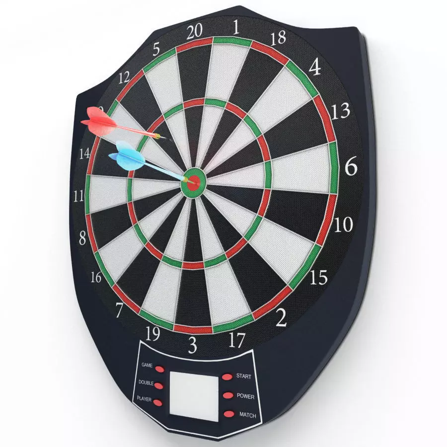 Electronic Darts Game 3D model_0