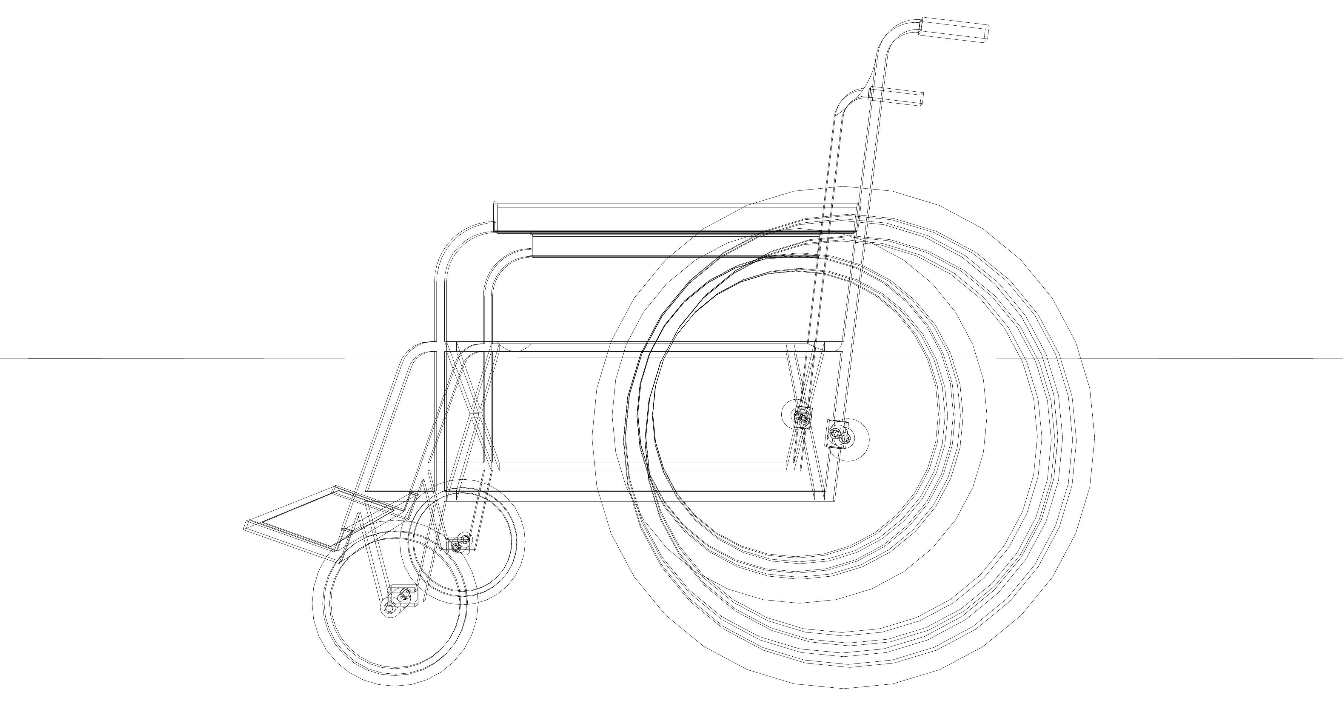Wheelchair for DP 3D model_23