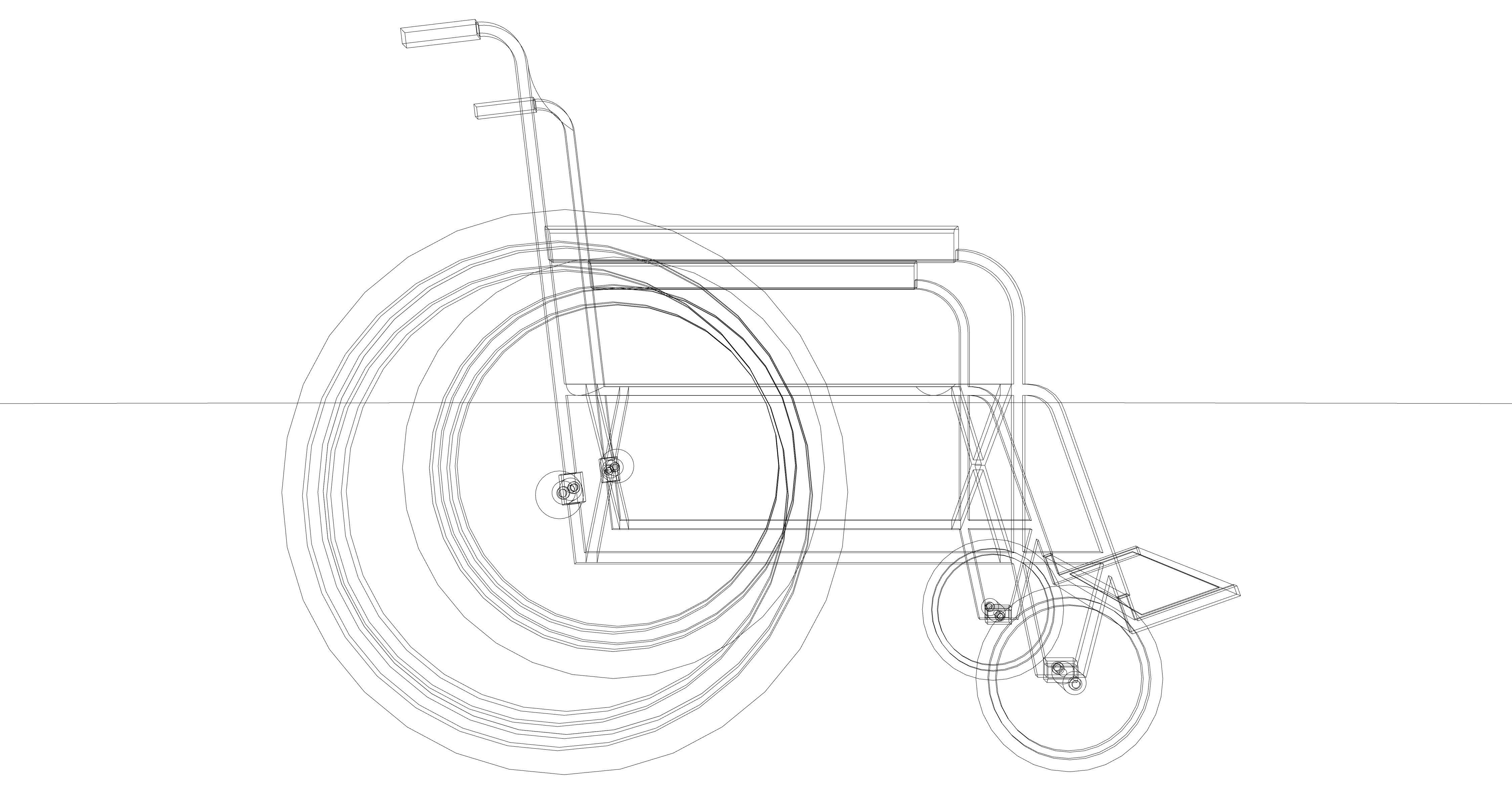 Wheelchair for DP 3D model_19