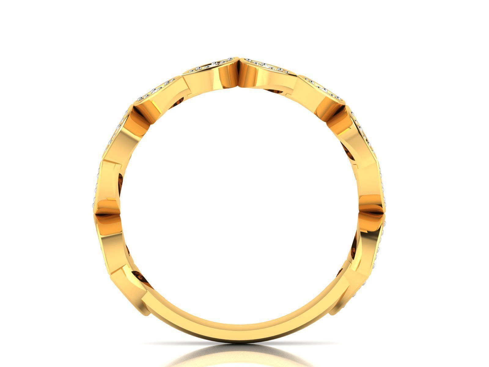 Women Band Ring 3dm render detail 3D print model_3