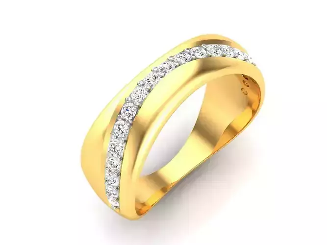 Women Band Ring 3dm render detail