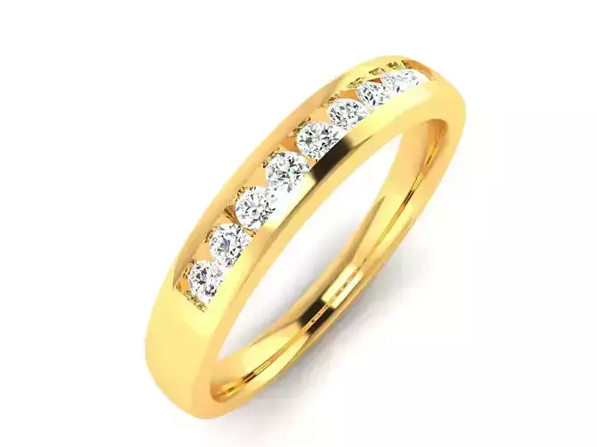 Women Band Ring 3dm render detail