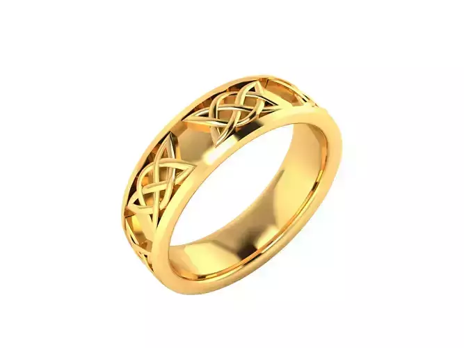 Women Band Ring 3dm render detail