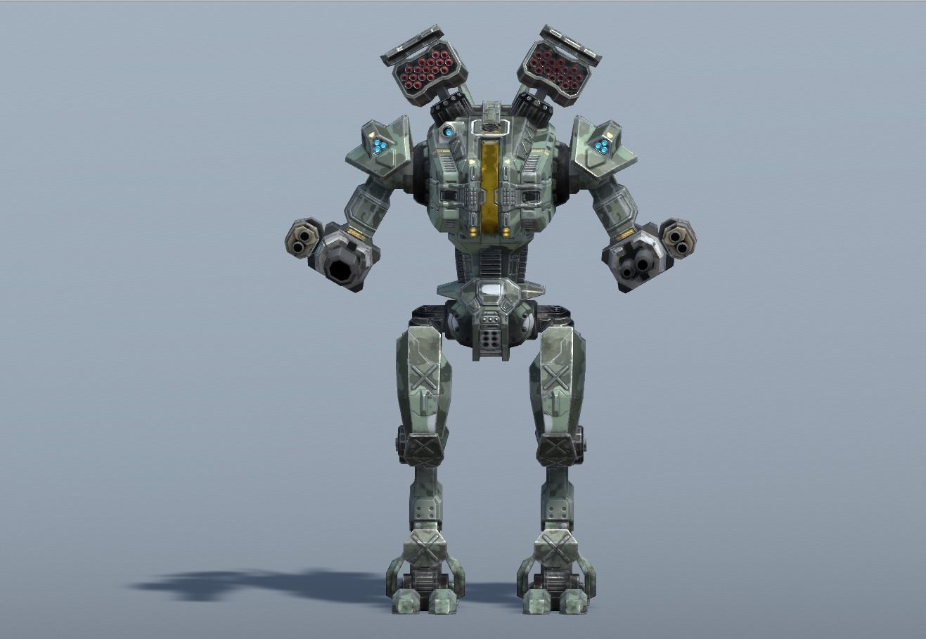 Havoc BattleMech Low-poly 3D model_12