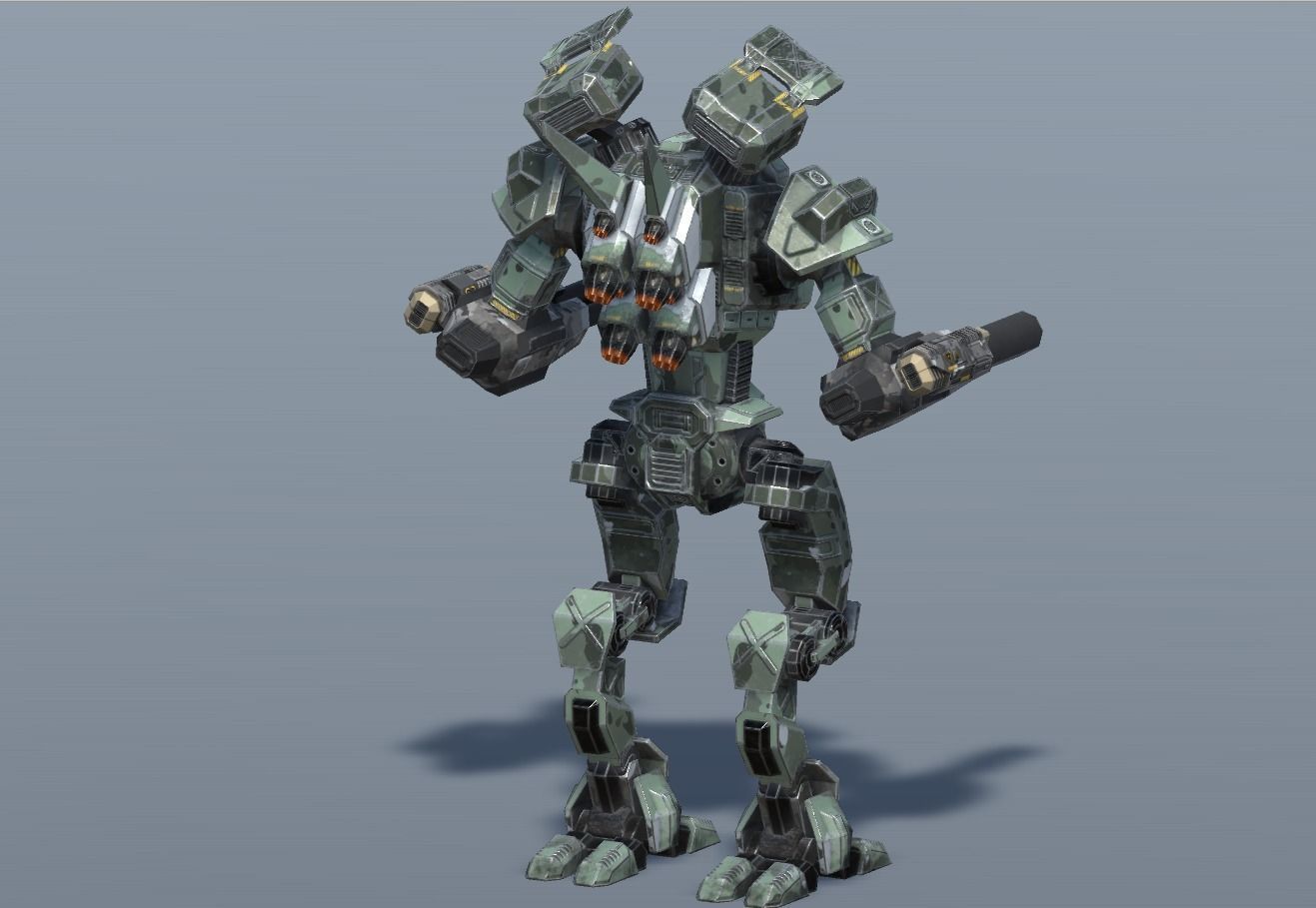 Havoc BattleMech Low-poly 3D model_14