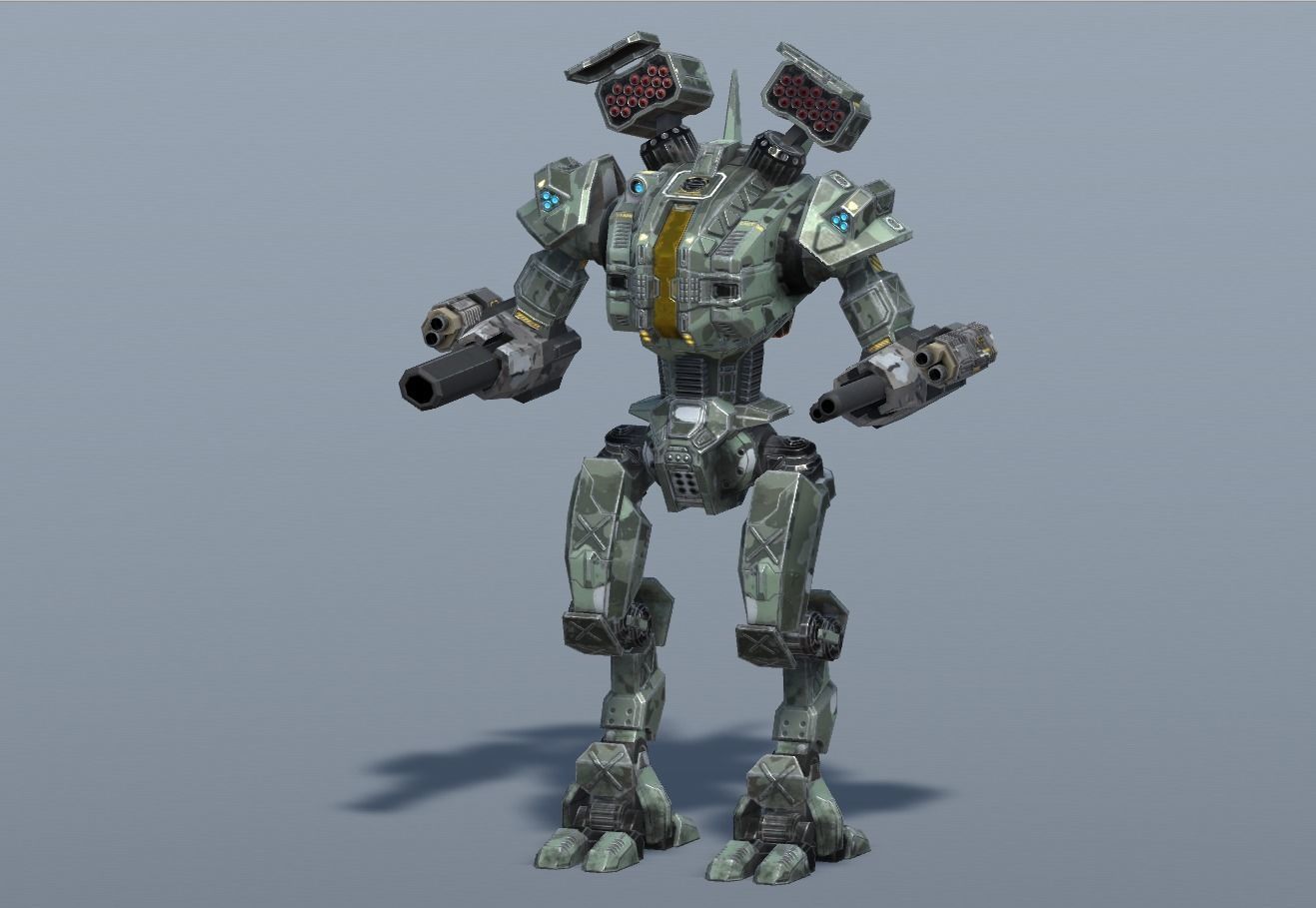 Havoc BattleMech Low-poly 3D model_11