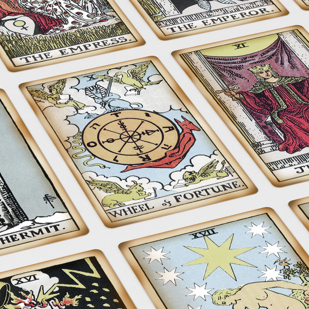 Old Tarot Cards - Major Arcana - Tinted Low-poly 3D model_3