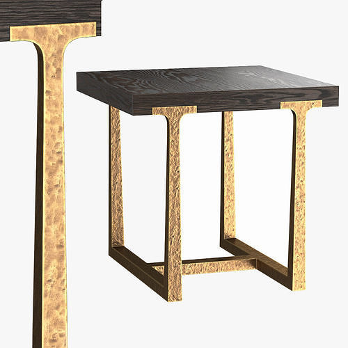 T-BRACE SQUARE SIDE TABLE 3D model