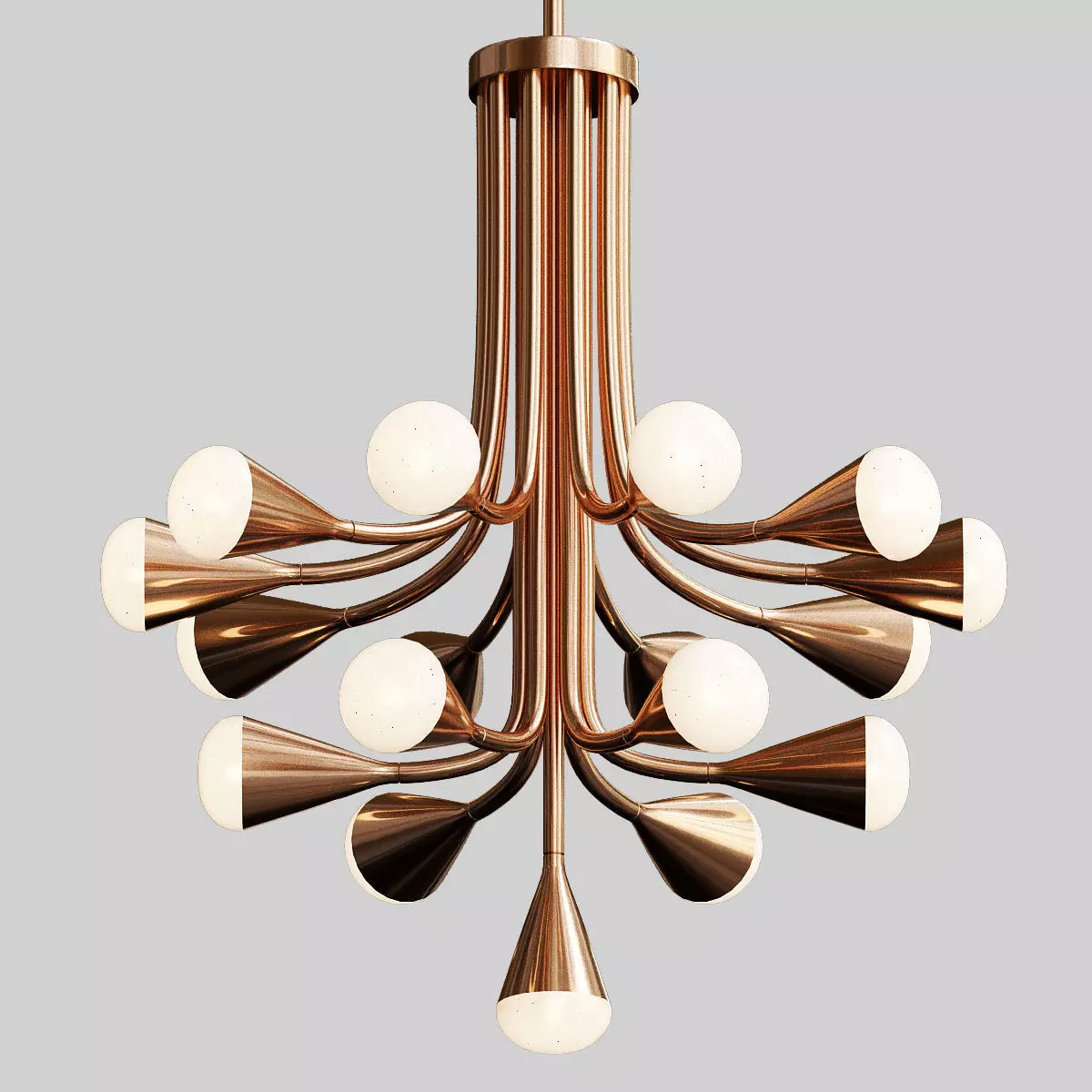 Globo Five Light Chandelier 3D model