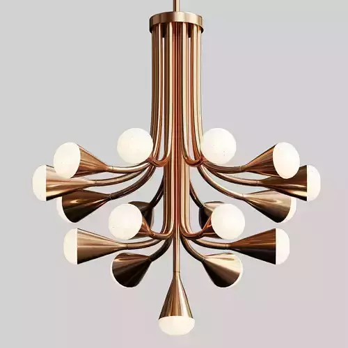 Globo Five Light Chandelier 3D model