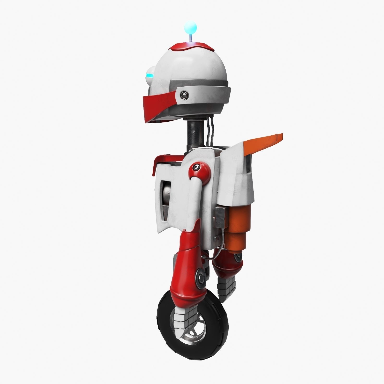 Robot on the Wheel 3D model_12