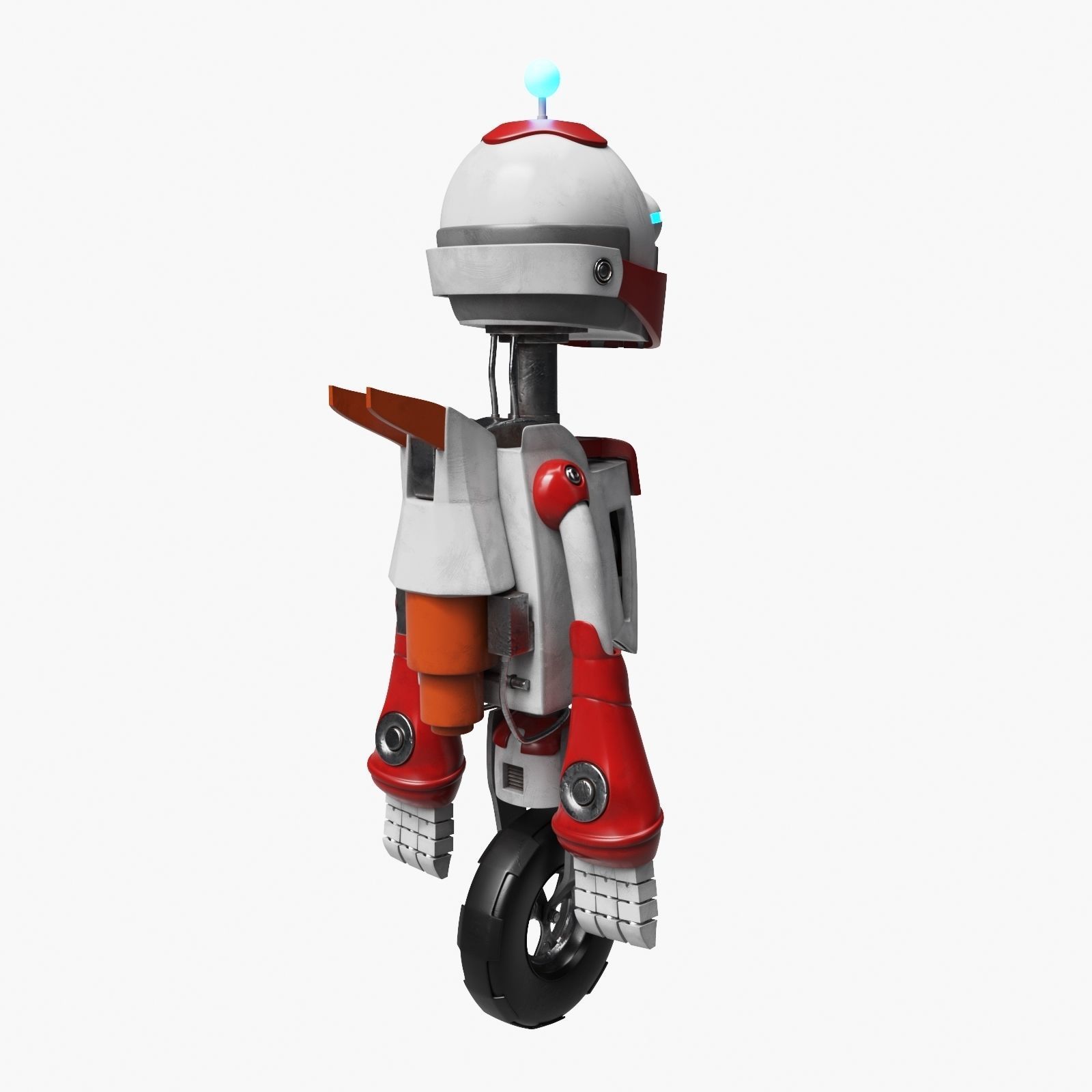 Robot on the Wheel 3D model_10