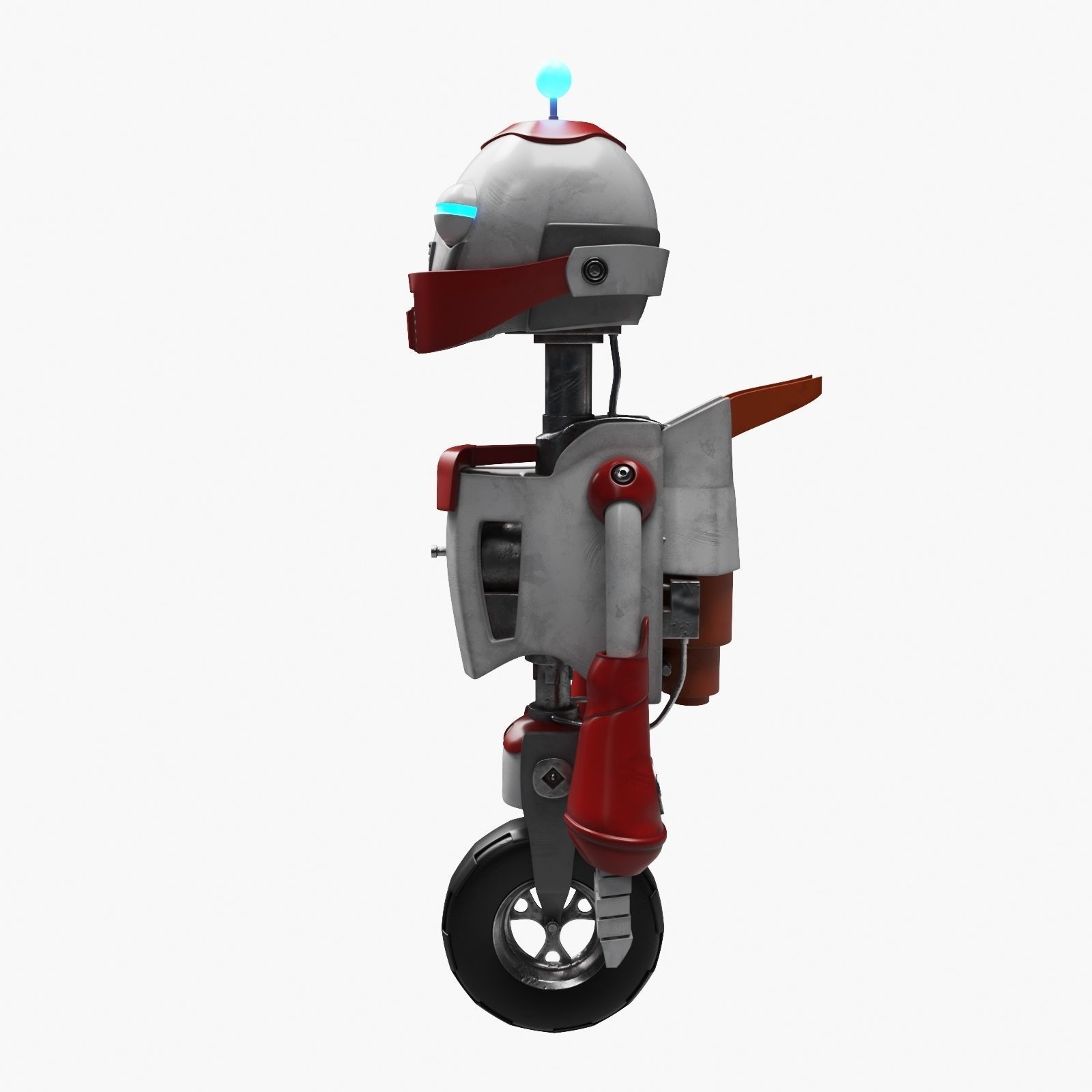 Robot on the Wheel 3D model_2