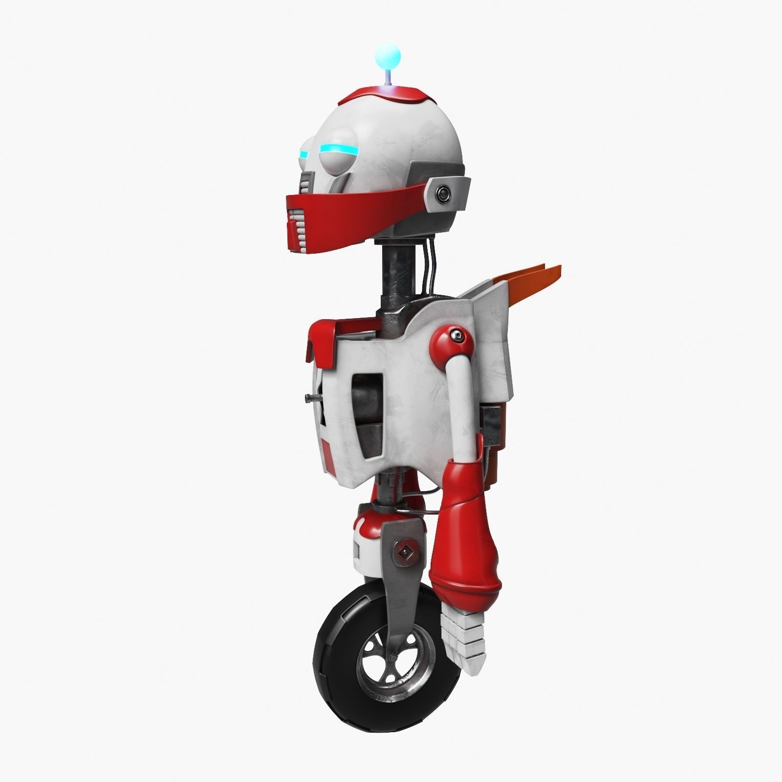 Robot on the Wheel 3D model_13