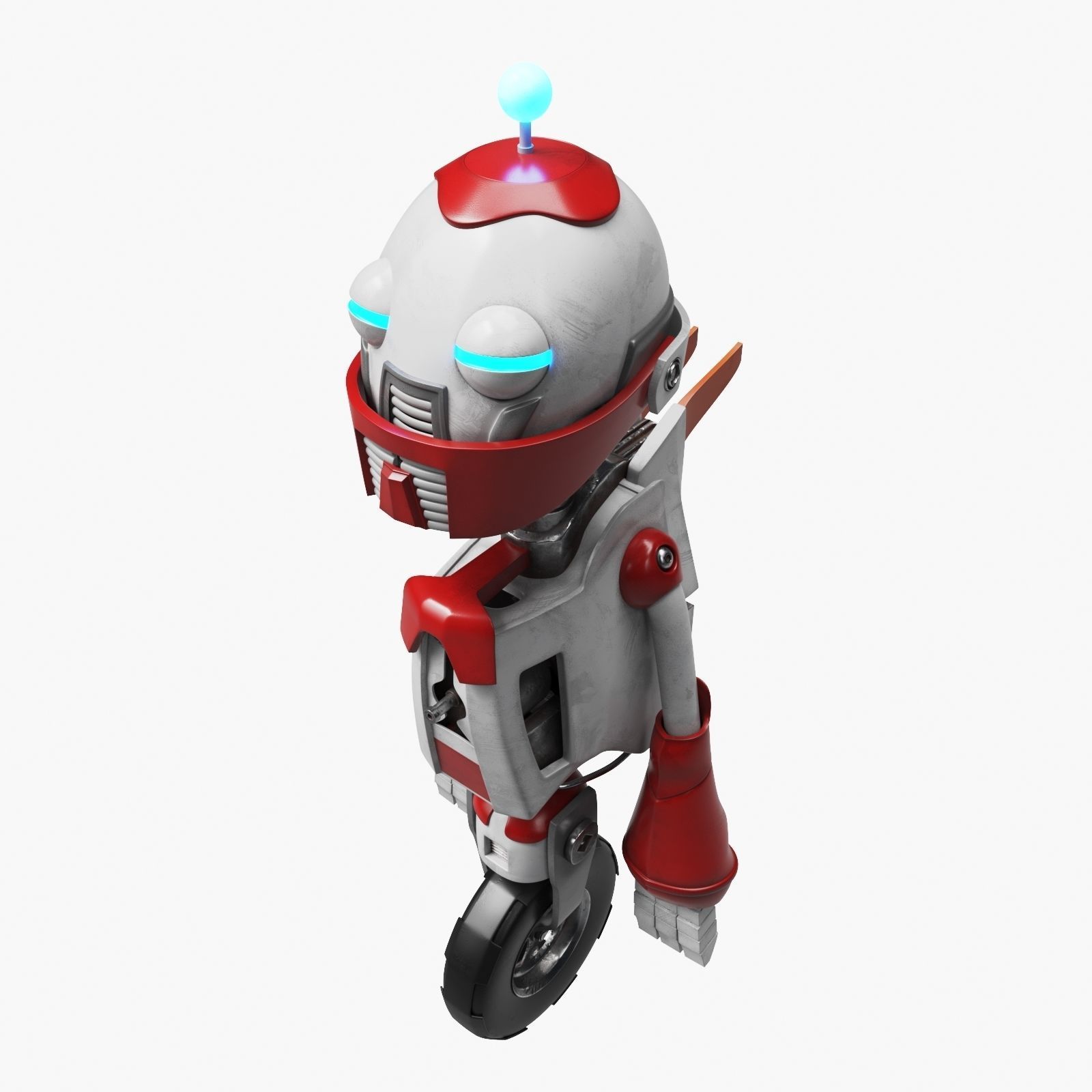 Robot on the Wheel 3D model_4
