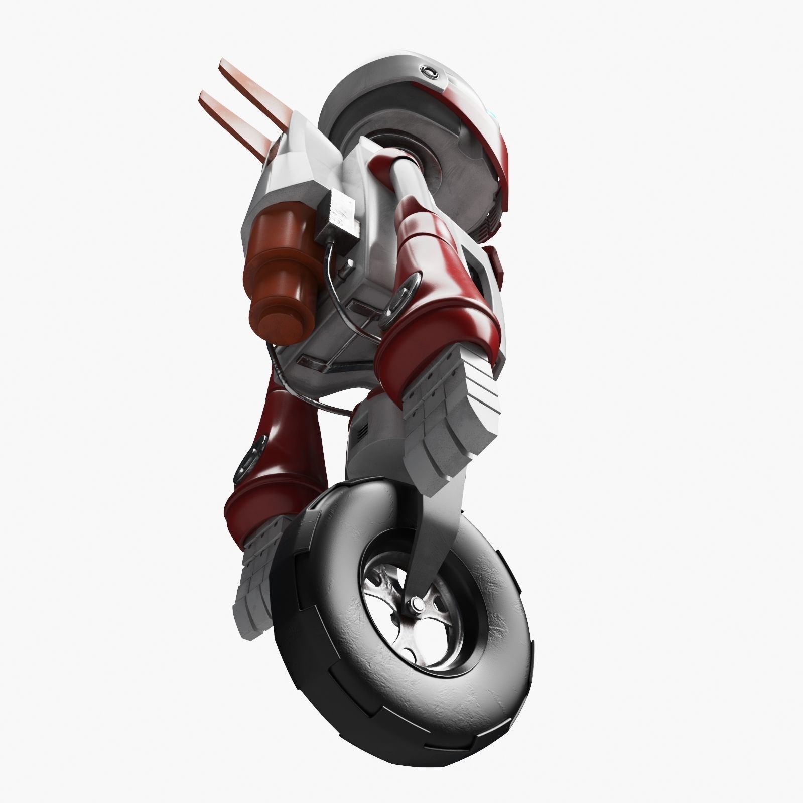 Robot on the Wheel 3D model_5