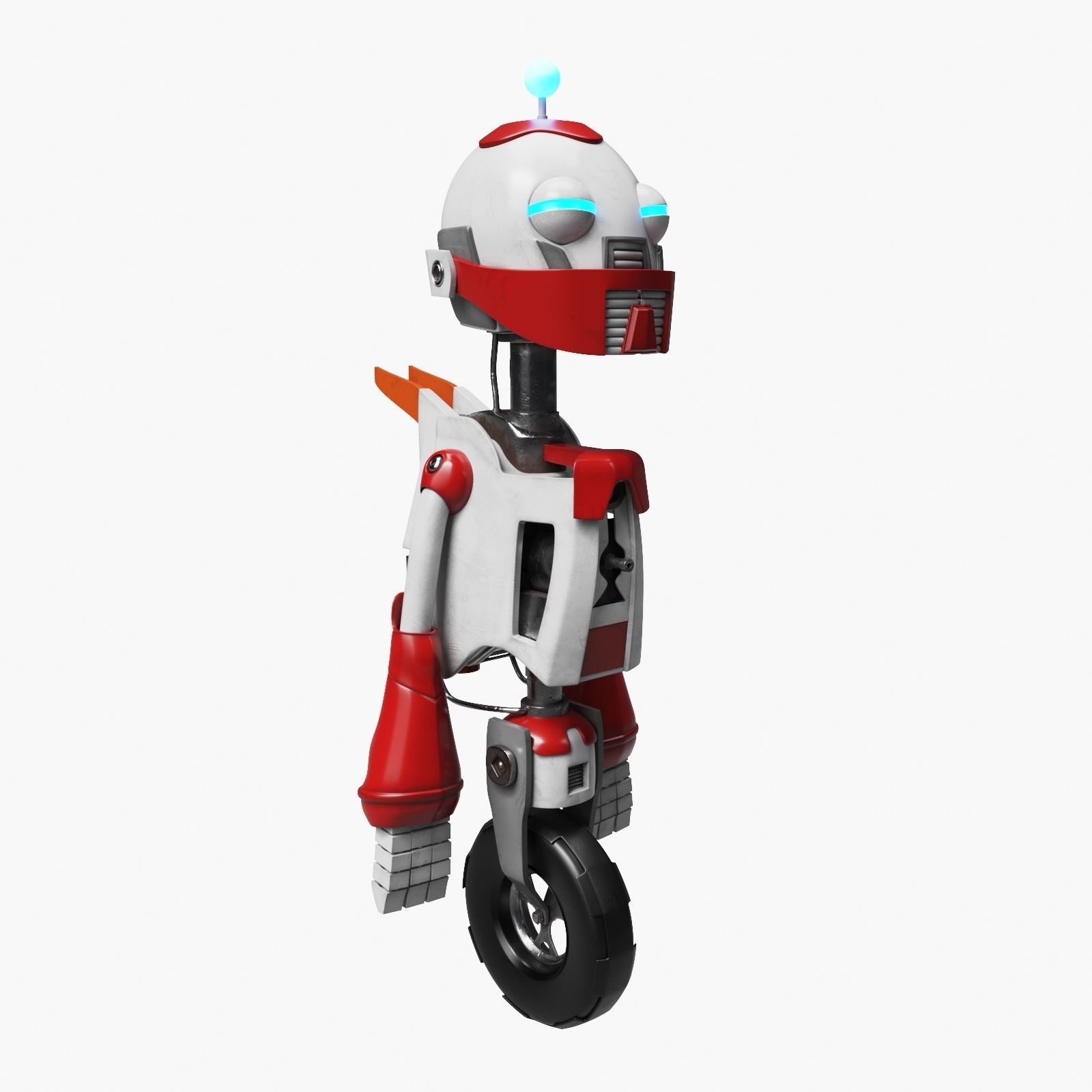Robot on the Wheel 3D model_8