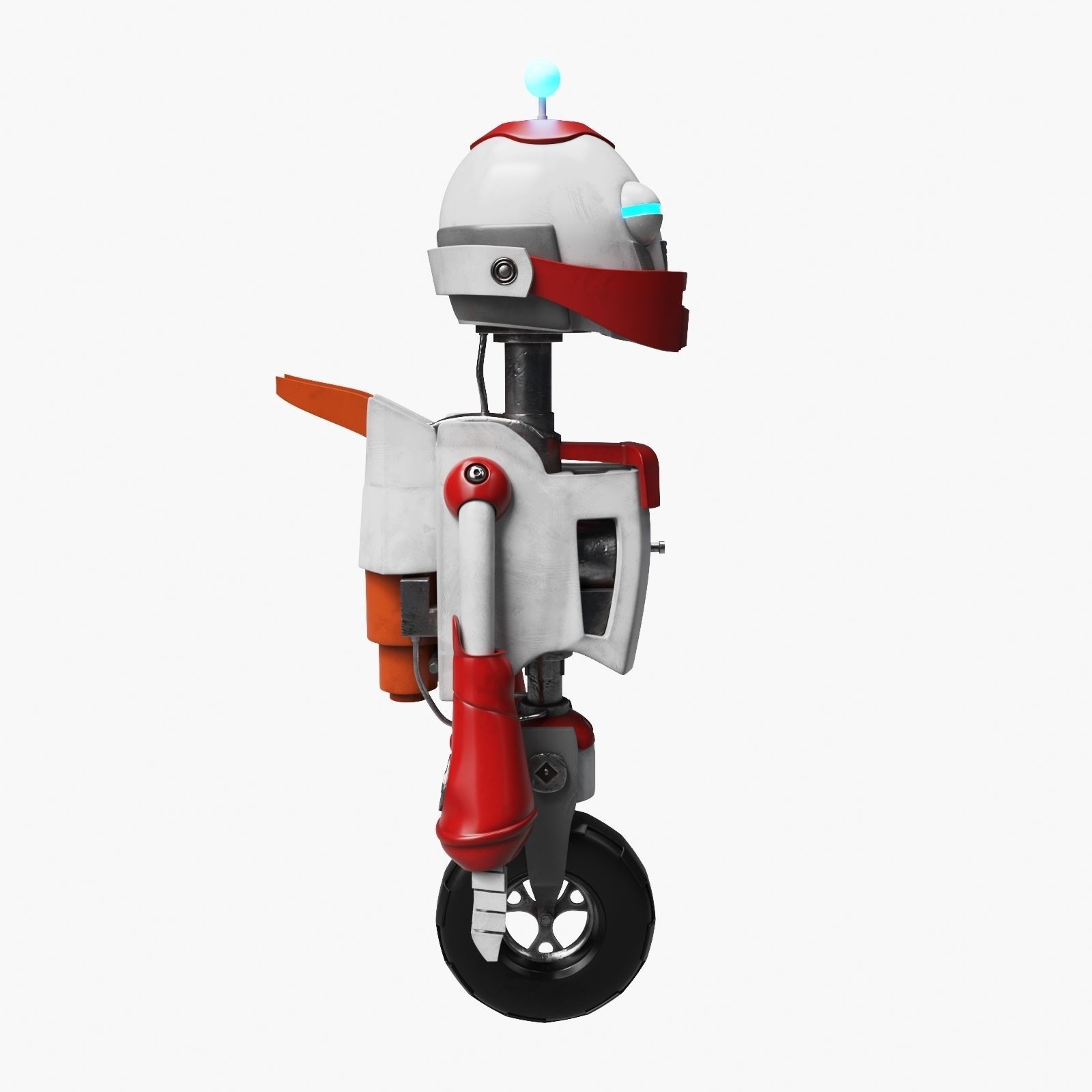 Robot on the Wheel 3D model_9