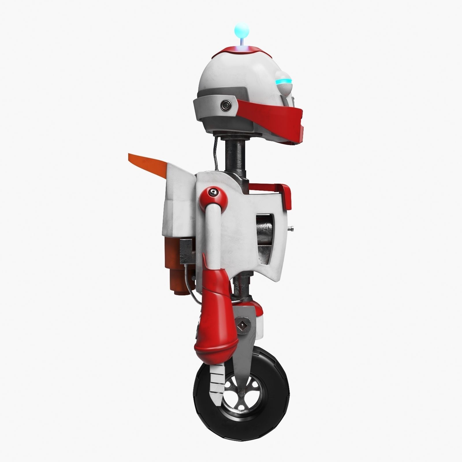 Robot on the Wheel 3D model_3